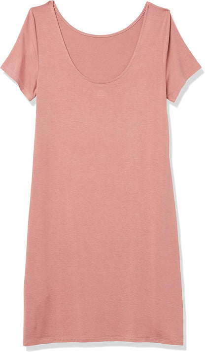 Amazon Essentials Women's Jersey Regular-Fit Ballet-Back t-Shirt Dress (Previously Daily Ritual)