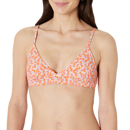 Amazon Essentials Women's Light-Support Triangle Bikini Swimsuit Top with Adjustable Straps